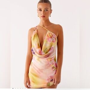 Floral Halter Neck Dress